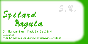 szilard magula business card
